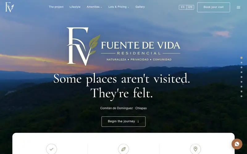 Fuente de Vida Residencial — Residential marketing site with bilingual content and visit booking.